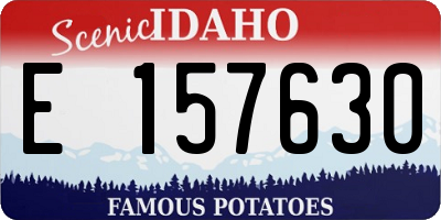 ID license plate E157630