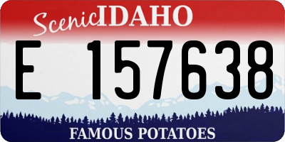 ID license plate E157638
