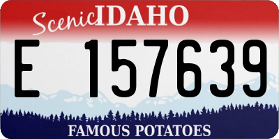 ID license plate E157639