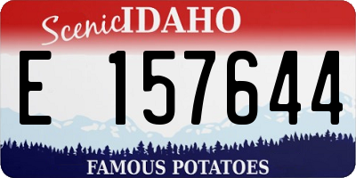 ID license plate E157644