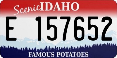 ID license plate E157652