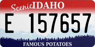 ID license plate E157657