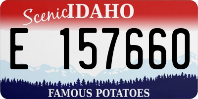ID license plate E157660