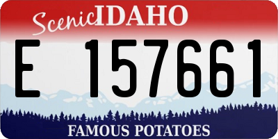 ID license plate E157661
