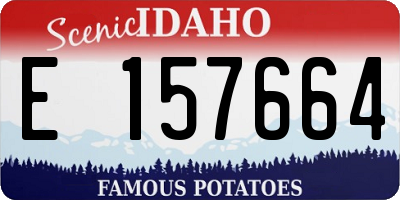 ID license plate E157664