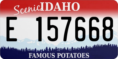 ID license plate E157668