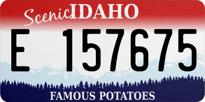 ID license plate E157675