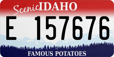 ID license plate E157676