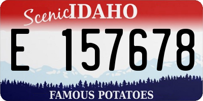 ID license plate E157678