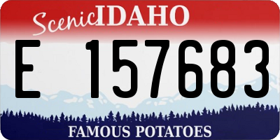 ID license plate E157683
