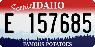 ID license plate E157685