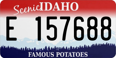 ID license plate E157688