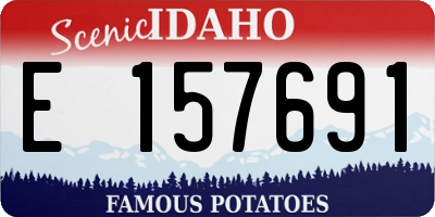 ID license plate E157691