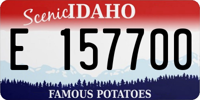 ID license plate E157700