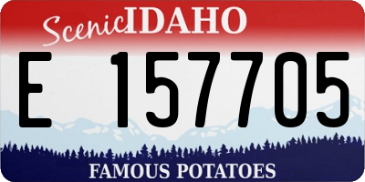 ID license plate E157705