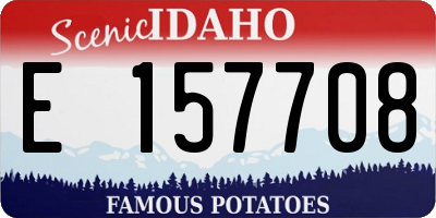 ID license plate E157708