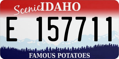 ID license plate E157711