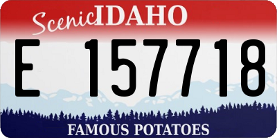 ID license plate E157718