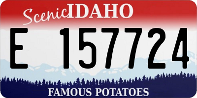 ID license plate E157724