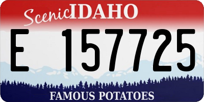 ID license plate E157725
