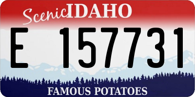 ID license plate E157731