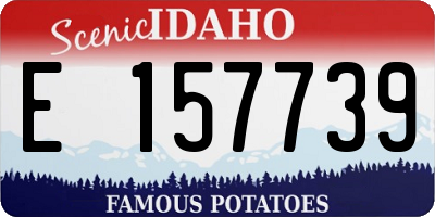 ID license plate E157739