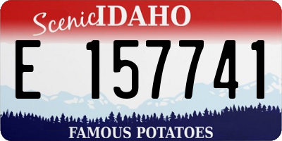 ID license plate E157741