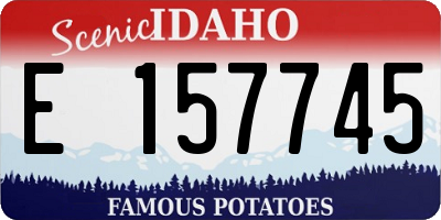 ID license plate E157745