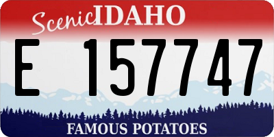 ID license plate E157747