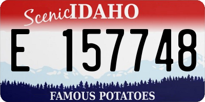 ID license plate E157748