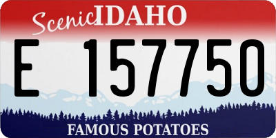 ID license plate E157750