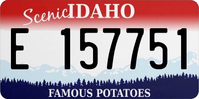 ID license plate E157751