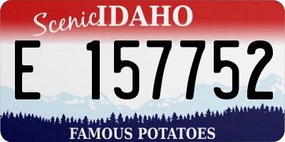 ID license plate E157752