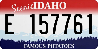 ID license plate E157761