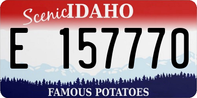 ID license plate E157770
