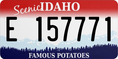 ID license plate E157771