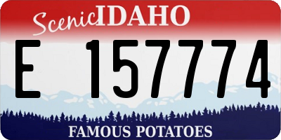 ID license plate E157774