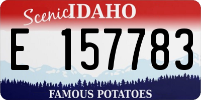 ID license plate E157783