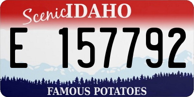 ID license plate E157792