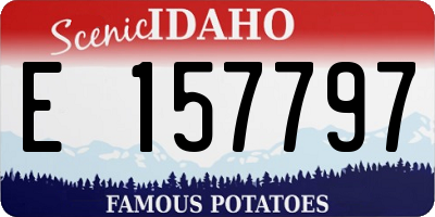 ID license plate E157797