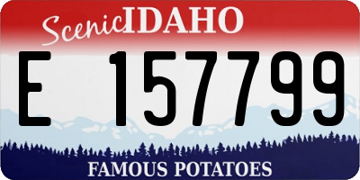 ID license plate E157799