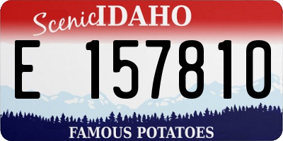 ID license plate E157810