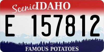 ID license plate E157812