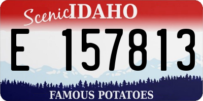 ID license plate E157813