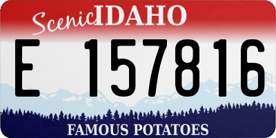 ID license plate E157816