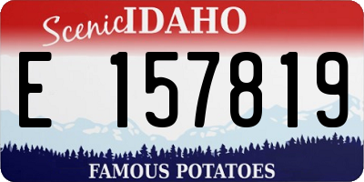 ID license plate E157819