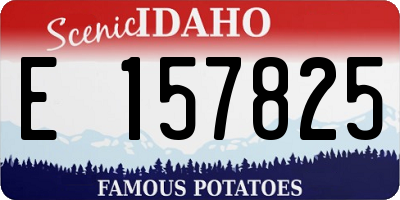 ID license plate E157825