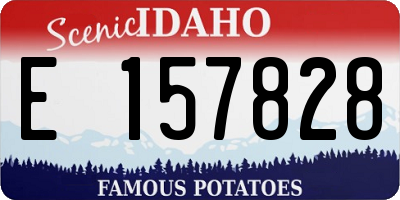 ID license plate E157828