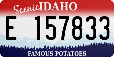ID license plate E157833
