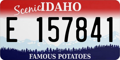 ID license plate E157841